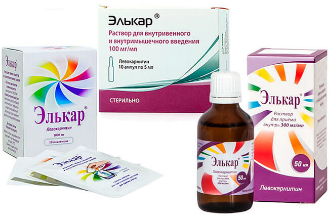 Формы выпуска препарата Элькар