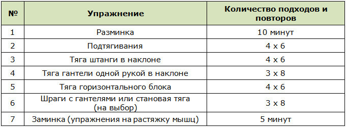 Программа тренировок мышц спины для прокачанных