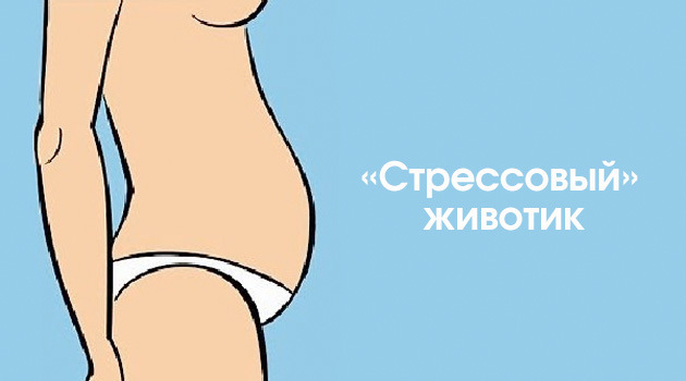 Стрессовый женский животик