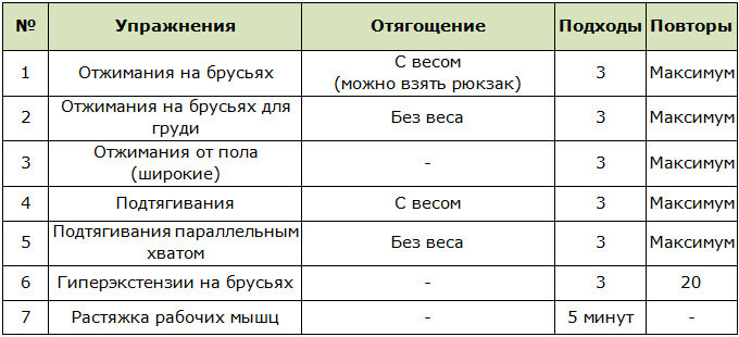 Домашняя тренировка на массу для мышц плечевого пояса