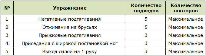 Программа тренировок воркаут для начинающих